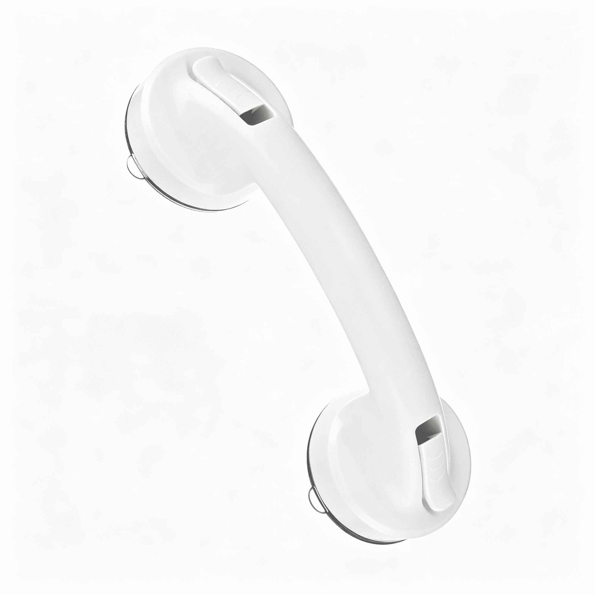 BPPEG Grab Bars for Bathtubs and Showers,8.3" Mirror Glass Door and Window Handles Powerful Shower Suction Cup Anti-Slip Safety Bars for Senior Shower Chairs White