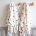 thumbnail image 3 of Manta de algodón para bebé, súper suave, ideal para envolver al bebé, como toalla de baño, manta de lactancia o manta de cama para niños y niñas, ideal como regalo de baby shower., 3 of 5