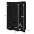 thumbnail image 7 of Cfowner 67"Portable Clothes Closet Wardrobe, with Non-woven Fabric and Hanging Rod Quick and Easy to Assemble Black, 7 of 7