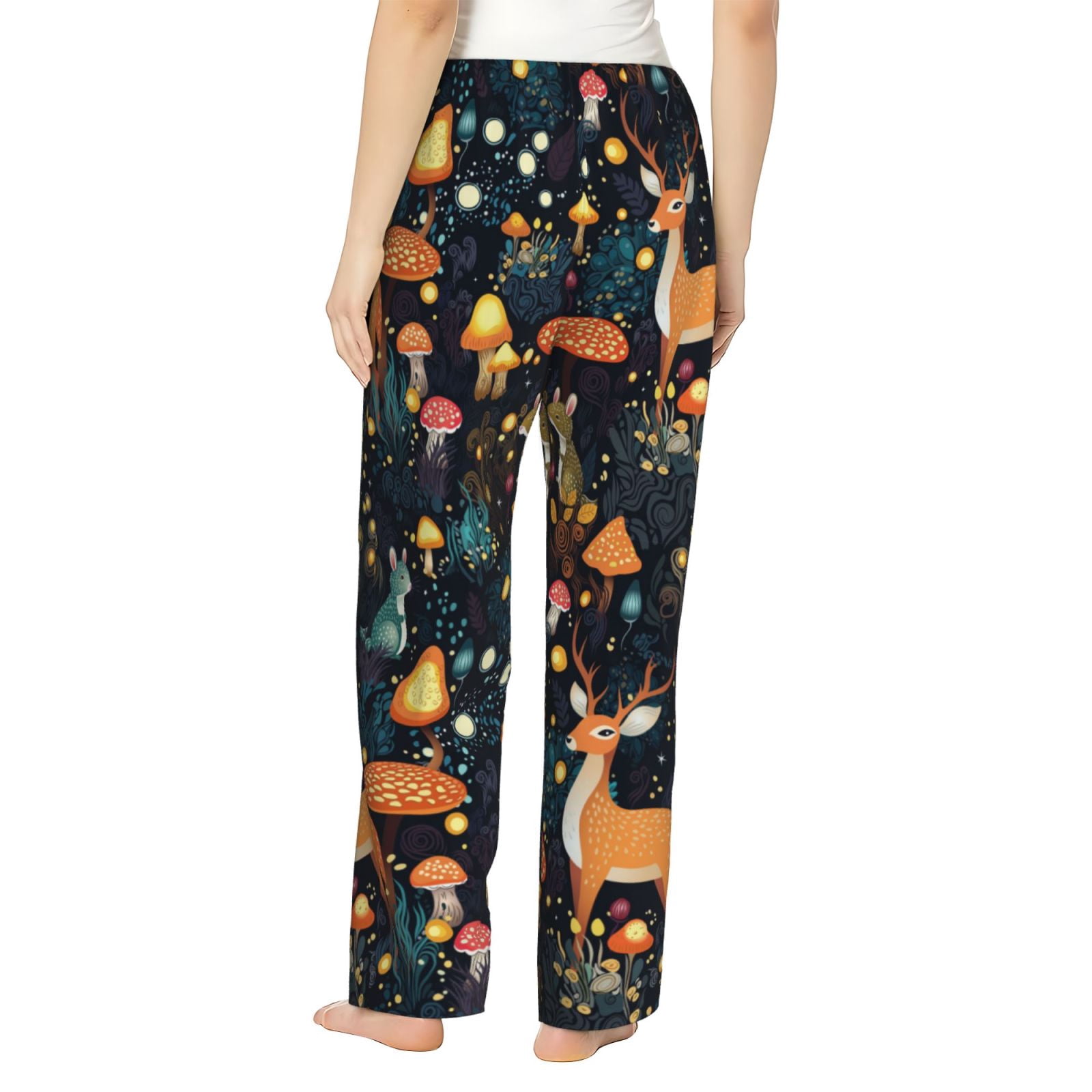 Pajama Pants Women - Forest elf Soft Breathable Sleep & Lounge Pants for Women, Comfy Casual Pj Pants Bottoms with Pockets