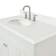 thumbnail image 2 of Ariel Hamlet 37 In. Left Offset Oval Sink Vanity With White Quartz Countertop In White, 2 of 11