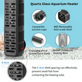 thumbnail image 4 of Tawatiler Aquarium Heater, 50W/100W/200W/300W/500W Submersible Fish Tank Heater with over-Temperature Protection and Automatic Power-off When Leaving Water for Saltwater and Freshwater, 4 of 8