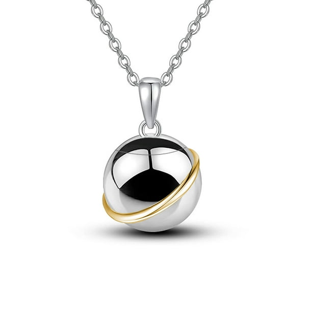 Collar con colgante de bola de armonía de plata a la moda, Gargantilla con cuentas, cadena O, collar de ceniza de hueso, regalos de joyería para perros y gatos domésticos