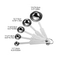 thumbnail image 6 of 5 Pcs Stainless Steel Measuring Spoons, Heavy Duty Metal Teaspoon Set with Metric and US Measurements, 1/8tsp, 1/4tsp, 1/2tsp, 1tsp, 1tbsp, 6 of 6
