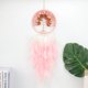 thumbnail image 1 of Atrapasueños grandes con forma de árbol de la vida: plumas de gallo rosa con ágata roja, atrapasueños hecho a mano para la decoración de la pared del dormitorio, 1 of 5