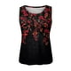 thumbnail image 4 of Prolriy - Camisetas de verano para mujer 2024, camisetas sin mangas estampadas, informales, holgadas, de cuello redondo, color negro, talla M, 4 of 4