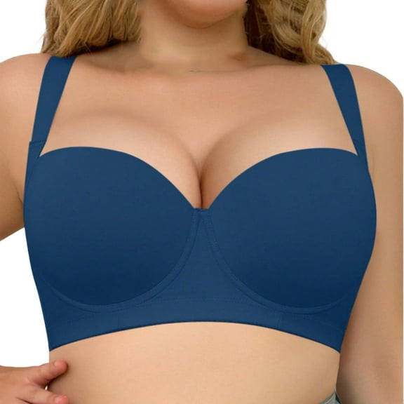 Plus Size Bras for Women Full Coverage Push Up Everyday Bra with Underwire Support