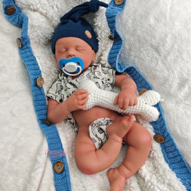Muñeca renacida de silicona URMLHNRZ con boca abierta de 50,8 cm para niña