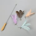 thumbnail image 5 of TIMIFIS Cat Toys Pet Cat Interaction Funny Feather Cat Rods Stick Decompression Long Bell Toy Cat Wand ummer, 5 of 5