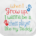 thumbnail image 4 of Inktastic Chess Player Like Daddy Boys or Girls Baby Bib, 4 of 4