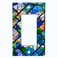 thumbnail image 6 of Metal Light Switch Plate Outlet Cover (Stained Glass Window Tile Pattern GLA007), 6 of 14