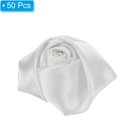 thumbnail image 3 of PATIKIL 1.6" Satin Ribbon Roses, 50 Pack Artificial Flowers Roses Heads Handmade Fake Flowers Fabric Flowers for Crafts Wedding Bouquet, White, 3 of 5