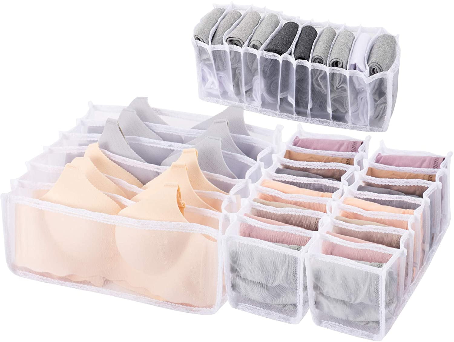 Underwear Storage Box Foldable Socks Tie Drawer Household Storage Compartment 