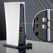 Charging Station for PS5, Vertical Stand with Controller Charger for PS5, PS5 Stand Horizontal with 4 USB C Adapter
