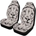 thumbnail image 1 of ZHANZZK Set of 2 Car Seat Covers Lion Universal Auto Front Seats Protector Fits for Car,SUV Sedan,Truck, 1 of 3