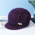 thumbnail image 1 of Gorro de lana de invierno para mujeres de mediana edad y mayores para abrigarse, gorro de invierno para mujeres mayores con gorro de punto de terciopelo para otoño e invierno, 1 of 6
