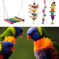 thumbnail image 4 of Wekity 5Pcs Colorful Pet Bird Cage Chewing Swing Hanging Bells Parrot Toy Set-0828, 4 of 5