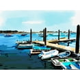 thumbnail image 2 of Kalina, Emily 14x12 White Modern Wood Framed Museum Art Print Titled - Bold Boats V, 2 of 4
