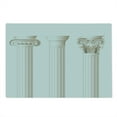 thumbnail image 2 of Pillar Cutting Board, Architecture Themed Design Ionic Doric and Corinthian Marble Columns Digital Print, Decorative Tempered Glass Cutting and Serving Board, Large Size, Coconut, by Ambesonne, 2 of 5