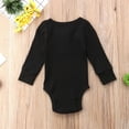 thumbnail image 4 of wsevypo Baby Girl Boy Romper Bodysuit Solid Plain One Piece Jumpsuits Pajamas Long Sleeve One Piece Baby Clothes Outfits, 4 of 5
