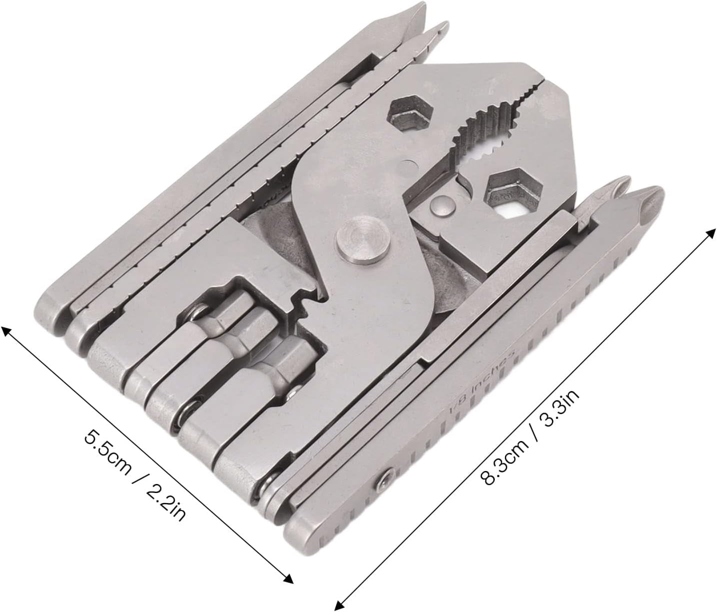 ABPETE Micro Pocket Multitool Cast Steel Pliers, Screwdriver Card Needle Wire Stripper Wrench Portable Folding Tool for Dad