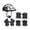 Silver Black, variant on DYNWAVECA Kids Bike Helmet Set Skateboard Helmet Portable Gear Equipment Roller Skating Helmet with Elbow Pads for Rollerblading Riding Black