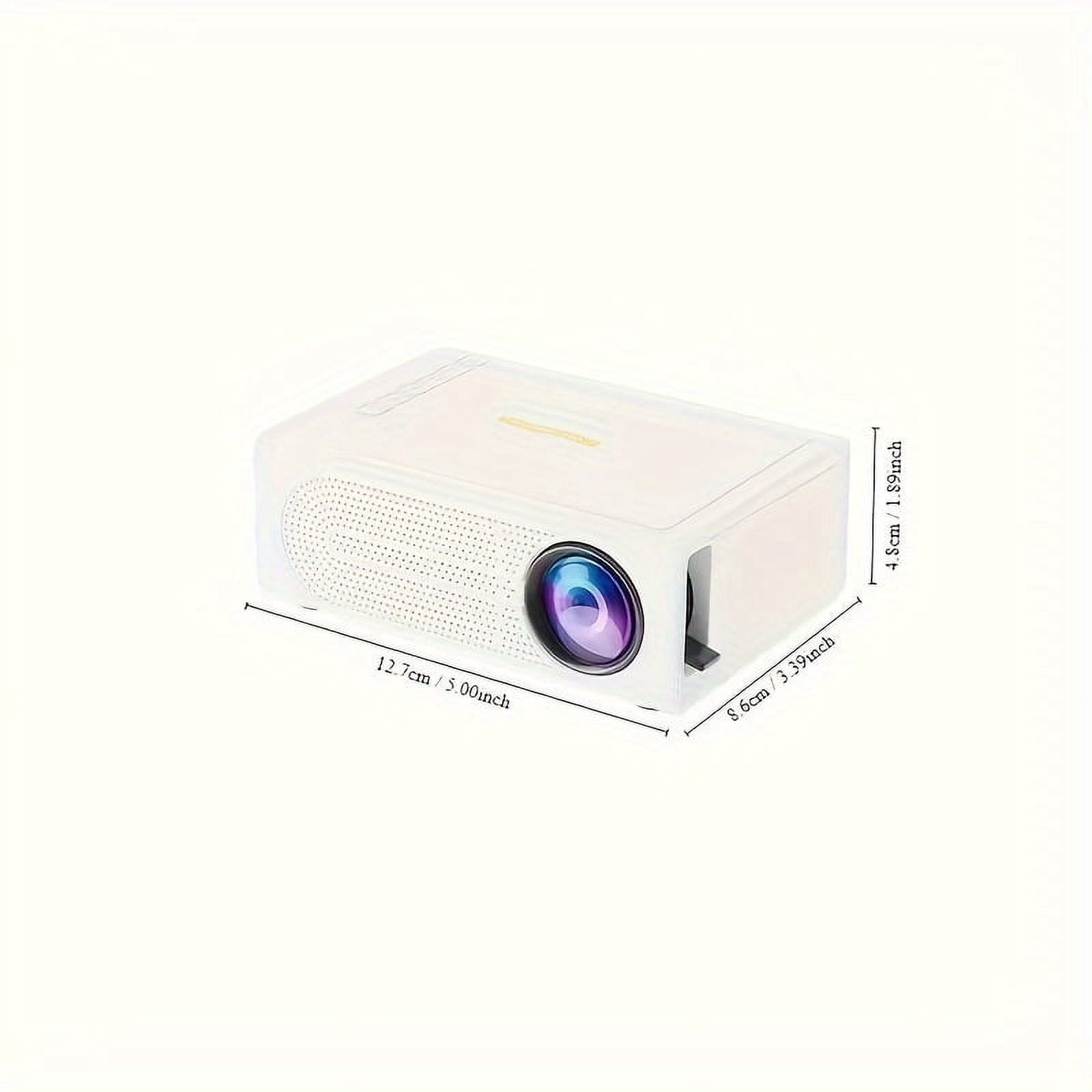 Portable Mini Projector, 1080P 4K Full HD Horizontal Correction, 120 Inch Display Smart Film And Television Projector Compatible With Phone/computer/TV Stick/HDMI/USB/Audio.(White)