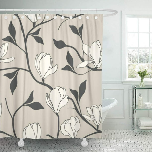 CYNLON Colorful Pattern Magnolia Flower Floral Simple Branch Leaf