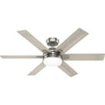 thumbnail image 3 of Hunter - Georgetown Indoor Ceiling Fan With Light, Remote, 52-inch, Brushed Nickel, Modern-style, 6-speed DC Motor, Quick Installation, Energy Star, 52785, 3 of 19