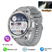 2025 New Unisex Smart Watch with LED Light - GPS Fitness Tracker, HD Call, NFC 360° Screen, Waterproof IP Sports Watch for Men & Women Smartwatch Ios Android