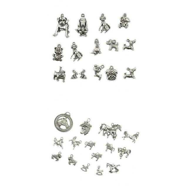 30 Piezas de de Animales Mixtos, Colgantes, Artesanías de Bricolaje para Collar