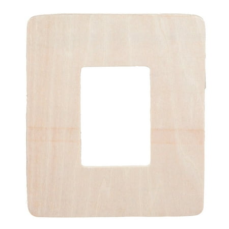 Darice Simple Wooden Frame Shape: Unfinished, 3mm Thick, 5 x 6 (Best Frame Shape For High Prescription)
