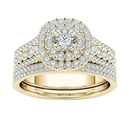 Couple Rings Gold-plated Inlaid Zircon Ring Classic Jewelry