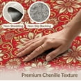 thumbnail image 6 of ODIKA 6'x9' Washable Area Rug Oriental Allover With Vintage Medallion And Vines Boho Floral Refined Structured for Queen Size Bedroom, Under Bed, Master Suite, Easy Care, Non-Shedding, 6 of 7