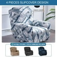 thumbnail image 4 of Recliner Slipcovers -Pieces Lazyboy Recliner Covers Recliner Couch Covers Recliner Chair Cover Non Slip Reclining Slipcovers with Storage Pockets Furniture Protector for Living Room, 4 of 8