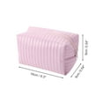 thumbnail image 2 of Unique Bargains 1 Pc Simple Square Makeup Bag Pink PU Leather, 2 of 6