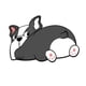 thumbnail image 1 of Alfombril de baño de dibujos animados lindo Antideslizante animal de secado rápido Cojines suaves Alfombra de baño para entrada del baño perro gris Sunnimix Cojín de suelo, 1 of 7