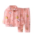 thumbnail image 2 of Rvasteizo Toddler Girl Outfits Print Fleece Cardigan Top and Pants Warm 2 Piece Set for Girls, 2 of 2