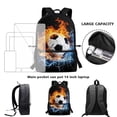 thumbnail image 6 of Uorisanigo Kids Backpack for School 17 inch Fire Ice Football Back to School Bag Casual Daypack Boys and Girls Lightweight Travel Sports Rucksack for Nursery Preschool Elementary, 6 of 6
