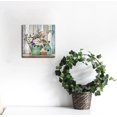 thumbnail image 4 of Farmhouse Decor Canvas Wall Art Lavender White Flowers Picture Vintage Wood Grain Modern Home Artwork, 4 of 4