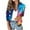 A Yellow, variant on Women's Fashion Print Jacket Fall Casual Zip Up Jacket Long Sleeve Stand Collar Jacket Daily Leisure Jacket Outdoor Hiking Workout Jacket Purple L
