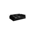 thumbnail image 3 of Meridian Furniture Plush Modular Sectional Sofa with Overstuffed Down Feather Cushions, Black Velvet, 3 of 8