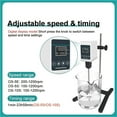thumbnail image 4 of Stirrer Laboratory High Power Mixer Lab Electric Digital Display Overhead Stirrer 5/10L 1200rpm OS-10S ,High Speed, 4 of 5