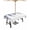White Blue, variant on nqOlkjepod Navy Blue Eucalyptus Leaves Outdoor Tablecloth with Umbrella Hole & Zipper, Watercolor Summer Leaf Round Table Cover 54 Inch, Dining Waterproof Table Cloth Protector for Patio/Party