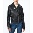 thumbnail image 1 of Collection B Juniors’ Faux-Leather Moto Jacket, 2XL, 1 of 3