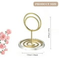 thumbnail image 2 of 30 Pack Gold Table Number Holders with Clear Base – Metal Place Card Holders for Table, Photo Picture Stands Card Holders for Wedding Party Banquet Restaurant Events (Gold), 2 of 6
