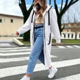 thumbnail image 5 of Qiopertar Women's Hoodies Zip Hooded Long Sleeve Oversized Fleece Coat Casual Warm Fall Winter Loose Cardigan Sweatshirt, White 3XL, 5 of 7