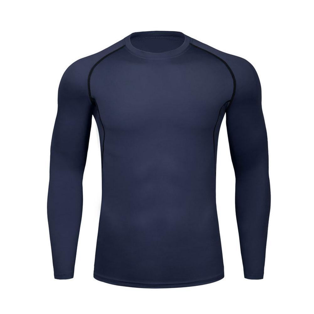 Cheap Men's Sportswear Gym T-Shirts Long Sleeve Compression Quick Dry  Running Shirts Round Neck Sports Top