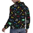 thumbnail image 6 of Lsque Gamepads Pattern Casual Men's Hoodie,Hooded Sweatshirt with Kangaroo Pocket,Pullover Hoodie-X-Large, 6 of 7