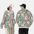 thumbnail image 3 of KLL Rose Flowers Print Men's Women’s UPF 50+ Sun Protection Outdoor Hoodie Jacket Long Sleeve Fishing Hiking Performance Shirt-Large, 3 of 6